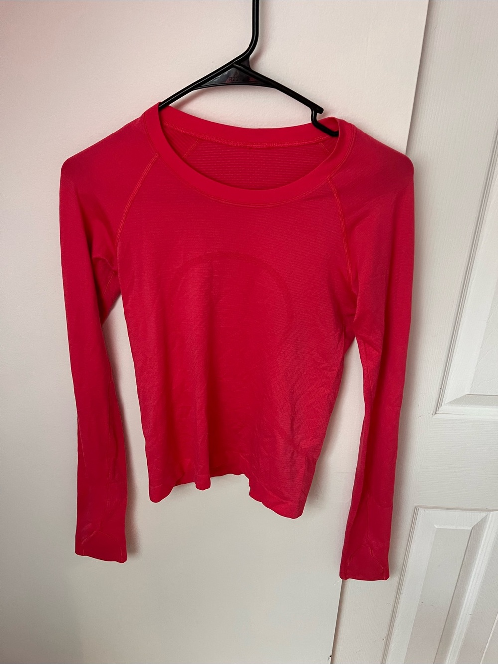 lululemon athletica Long Sleeve Crew in Fuchsia Pink